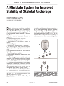 A Miniplate System for Improved Stability of Skeletal Anchorage