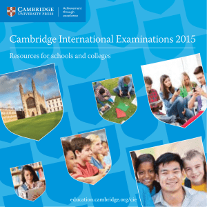 Cambridge International Examinations 2015