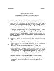 Astronomy 3 Winter 2001 Laboratory Exercise Number 3 LARGE