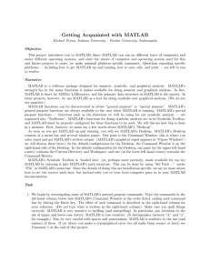 Getting Acquainted with MATLAB - Mathematical Sciences @ IUPUI