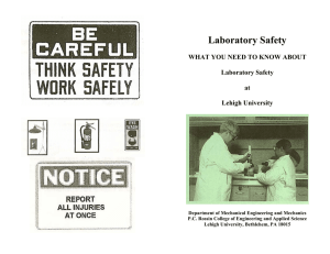 Laboratory Safety - Lehigh University
