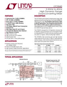 LTC5543 - 2.3GHz to 4GHz High Dynamic