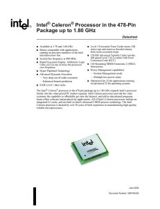 Intel® Celeron® Processor in the 478