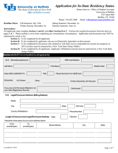 Application for In-State Residency Status