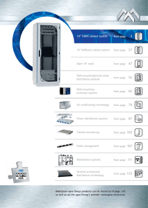 19” VARIrack cabinet system Open 19” racks Wall