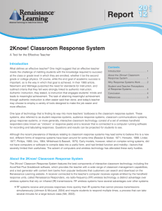 2Know! Classroom Response System