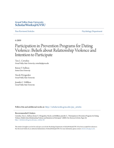 Participation in Prevention Programs for Dating Violence: Beliefs