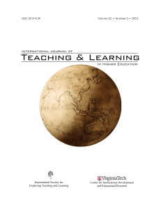 ﾀﾢ International Journal of Teaching and Learning in Higher Education