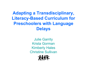 Adapting a Transdisciplinary, Literacy