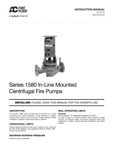 AC2516B Series 1580 In-Line Mounted Centrifugal Fire Pumps