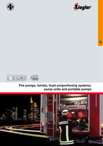 Fire pumps, turrets, foam proportioning systems, pump