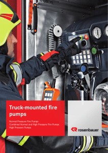 Truck-mounted fire pumps