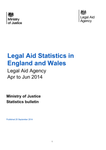 Legal Aid Statistics in England and Wales Apr- Jun 2014