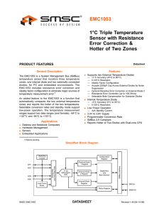 EMC1053 1 Degree C Triple Temperature Sensor with Resistance