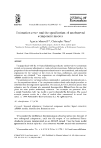 Estimation Error and the Specification of Unobserved Component