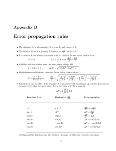 B.Error propagation rules