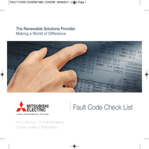 Fault Code Check List - Redsquid Communications