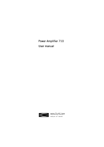 Power Amplifier Amplifier Amplifier 710 User manual