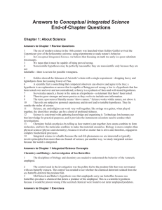 Answers to Conceptual Integrated Science End-of