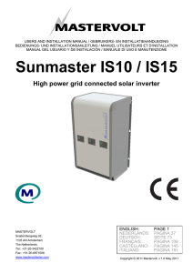 Sunmaster IS10 / IS15