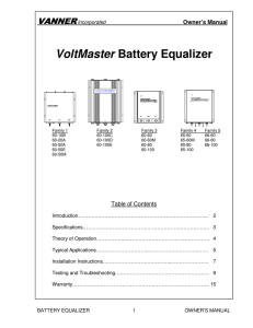 VoltMaster Battery Equalizer