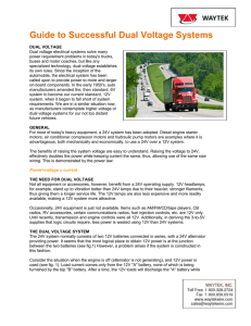 Guide to Successful Dual Voltage Systems