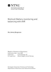Multicell Battery monitoring and balancing with AVR