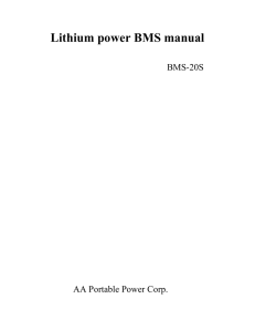 Lithium power BMS manual