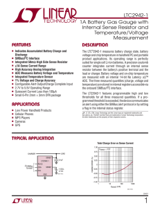 LTC2942-1 - 1A Battery Gas Gauge with Internal Sense Resistor