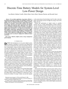 Discrete-time battery models for system-level low