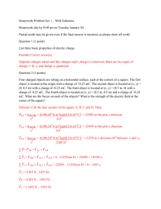Homework Problem Set 1 – With Solutions Homework due by 8:00