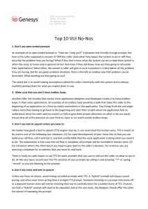 Top 10 VUI No-‐Nos