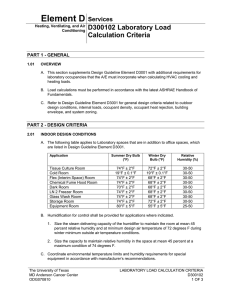 D300102 Laboratory Load Calculation Criteria