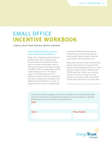 Small Office Incentive Workbook