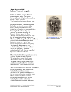 Paul Revere`s Ride - Henry Wadsworth Longfellow
