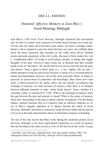 Haunted: Affective Memory in Jean Rhys`s Good Morning, Midnight