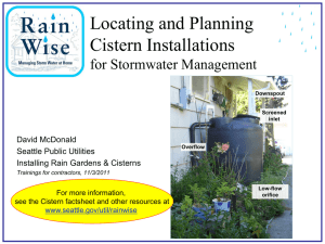 Locating and Planning Cistern Installations