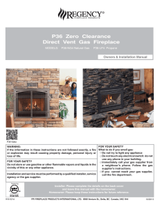 Regency P36 Zero Clearance Direct Vent Gas Fireplace