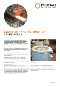 EQUIPMENT AND AUTOMATION SPARE PARTS
