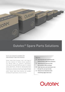 Outotec® Spare Parts Solutions