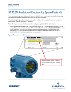 Manual Supplement: 8732EM Revision 4 Electronics Spare Parts Kit