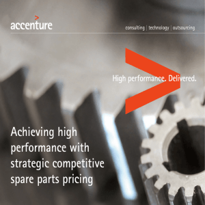 Achieving high performance with strategic competitive spare parts