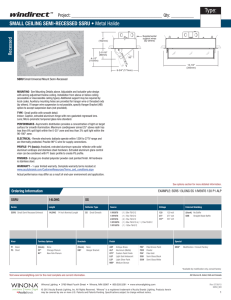 SMALL CEILING SEMI-RECESSED SSRU • Metal