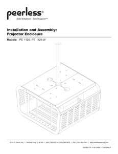 Peerless PE1120 Installation and Assembly Sheet