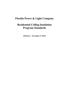 Residential Ceiling Insulation Program Standards