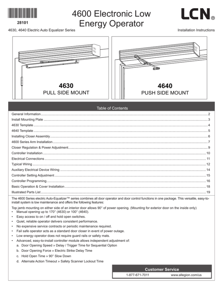 4630/4640 Electric Auto-Equalizer Series Installation
