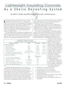 Lightweight Insulating Concrete