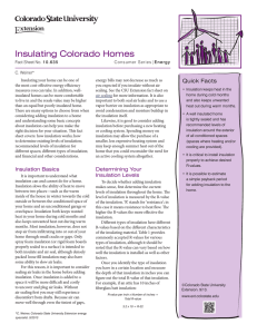 Insulating Colorado Homes - Colorado State University Extension