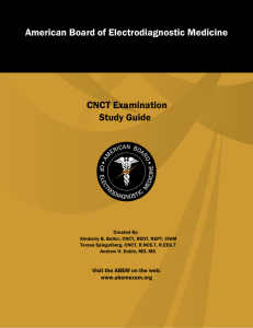 Study Guide - American Board of Electrodiagnostic Medicine