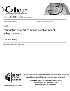 Parametric analysis of airland combat model in high resolution.